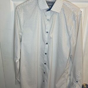 Kenneth Cole Reaction White Patterned Men's Shirt